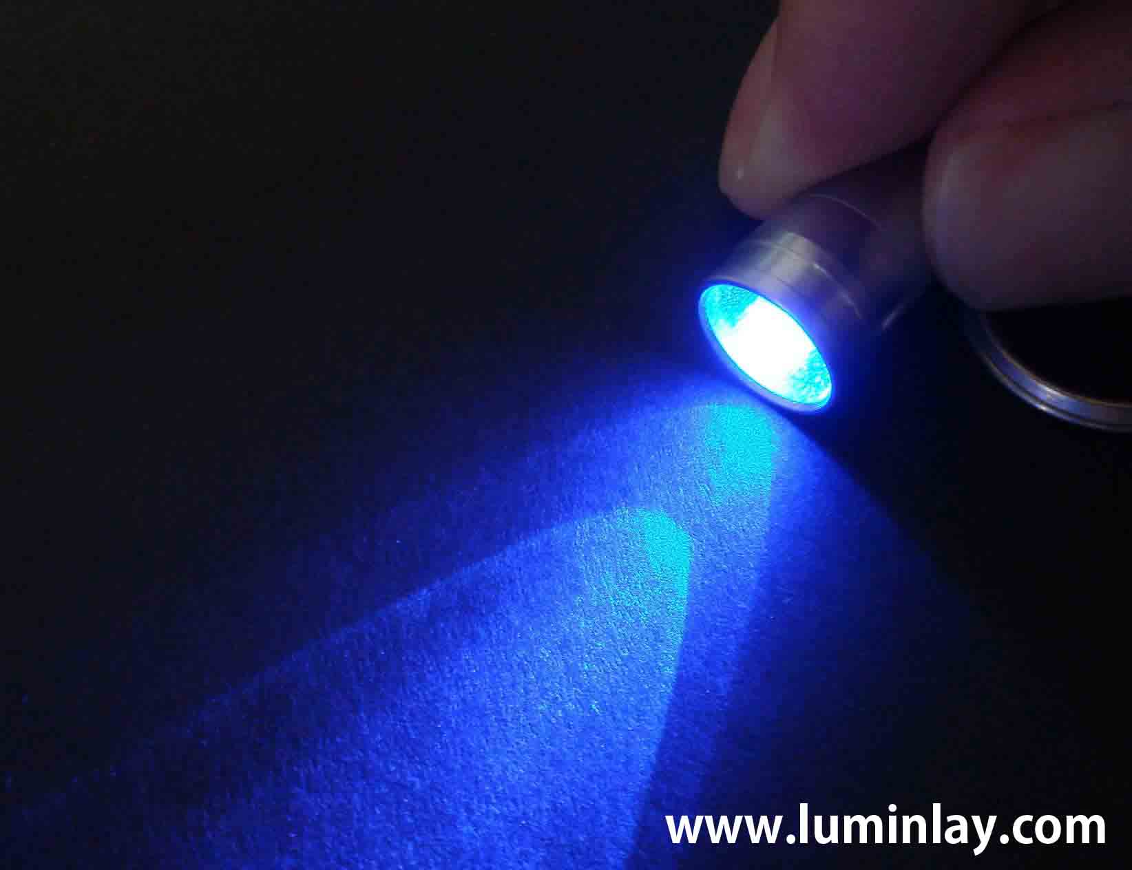 LED_blue_light　光るギター、ベース用蓄光、夜光ポジションマーク　Luminlay